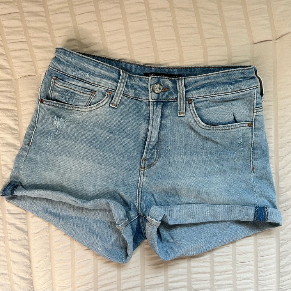 Mavi Grace Mid-Rise Denim Shorts | Light Wash Cuffed | Size 27